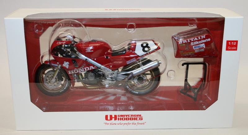 Univ Hobbies 1/12 Scale Metal Model UH4822 Honda RC30 Carl Fogarty 1990 IOM Win Univ Hobbies 1/12 Scale Metal Model UH4822 Honda RC30 Carl Fogarty 1990 IOM Win
