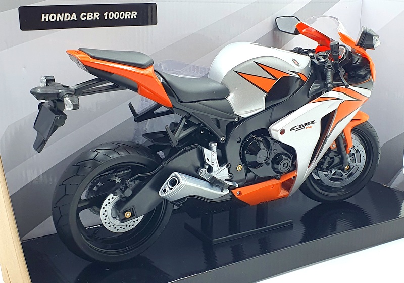 NewRay 1/6 Scale Diecast 49293 - Honda CBR 1000RR Motorbike - Orange/Silver