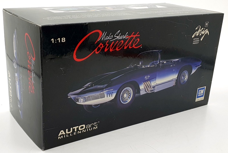 Autoart 1/18 Scale Diecast 71131 - Chevrolet Corvette Mako Shark 1961 - Blue
