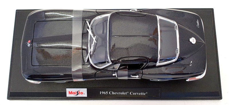 Maisto 1/18 Scale Diecast 46629 - 1965 Chevrolet Corvette - Black