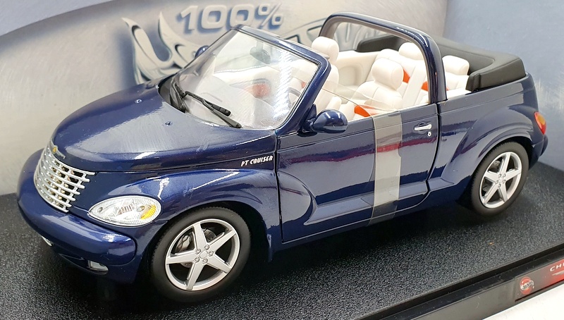 Hot Wheels 1/18 Scale Diecast 53839 - Chrysler PT Cruiser Convertible Dark Blue