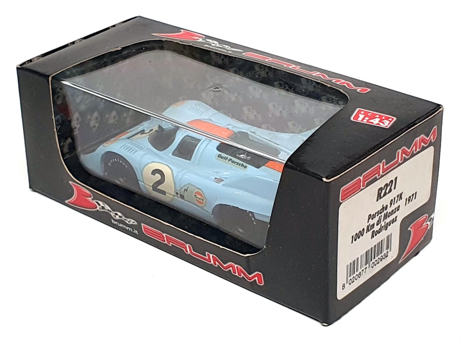 Brumm 1/43 Scale R221 - Porsche 917K #2 1000Km Monza 1971 Gulf