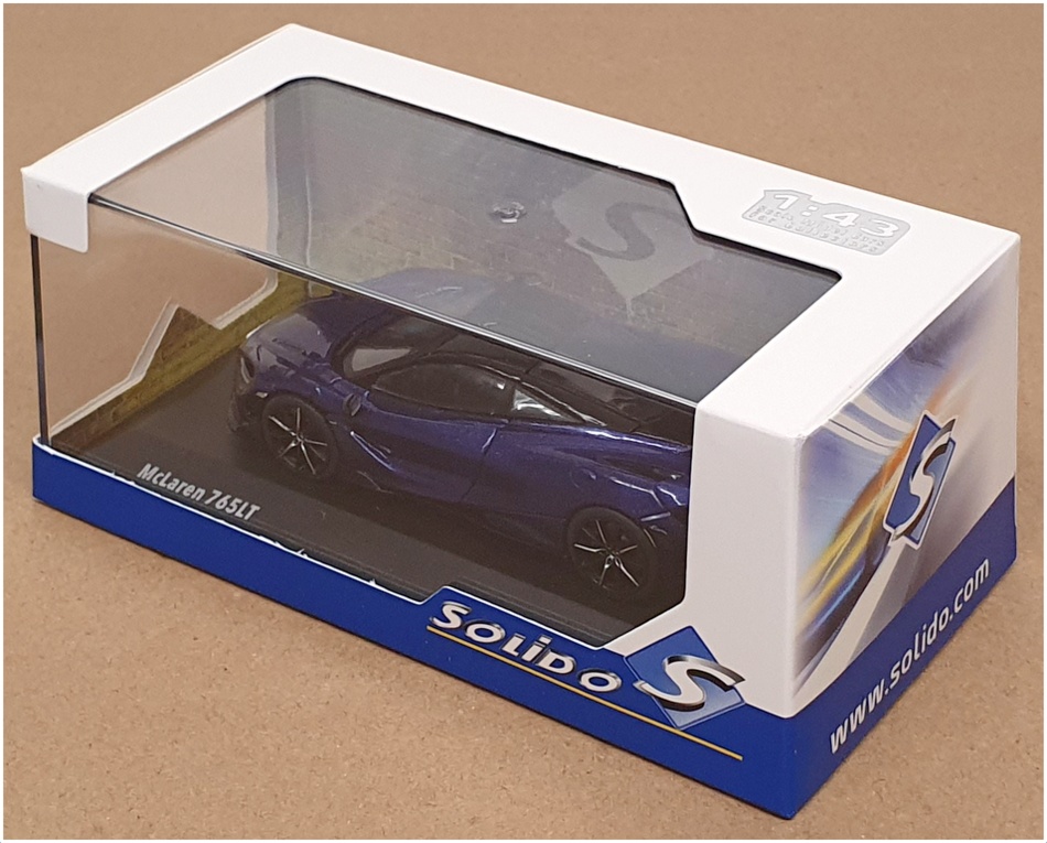 Solido 1/43 Scale Diecast S4311906 - McLaren 765LT - Met Blue Solido 1/43 Scale Diecast S4311906 - McLaren 765LT - Met Blue