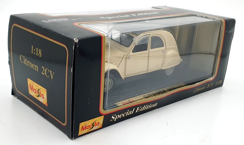 Maisto 1/18 Scale Diecast 31834 - Citroen 2CV 1952 - Cream/Grey | eBay