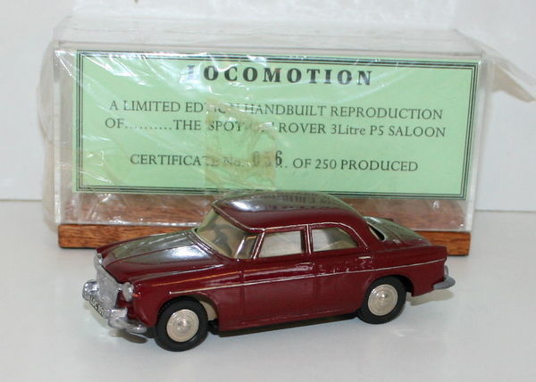 LOCOMOTION 1/42 SCALE WHITE METAL - ROVER 3 LITRE P5 SALOON - BURGUNDY