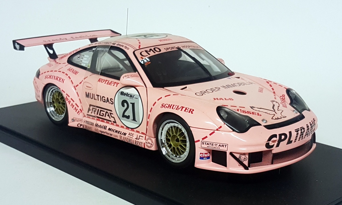 Autoart 1/18 Scale Diecast - 80671 Porsche 911 996 GT3 RSR Pink Pig Zolder 2006