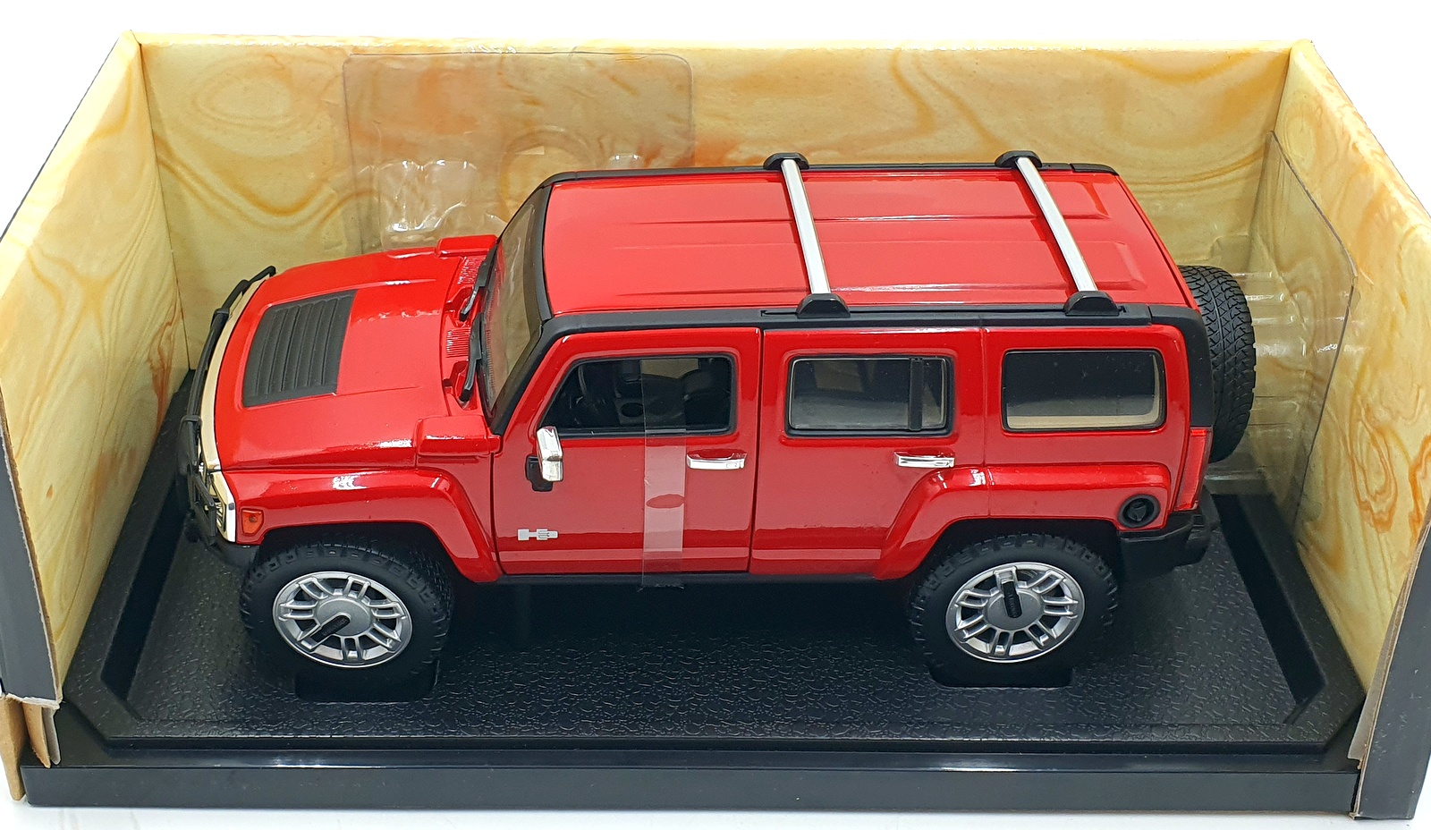 Hot Wheels 1/18 Scale Diecast G7219 - Hummer H3 - Red Hot Wheels 1/18 Scale Diecast G7219 - Hummer H3 - Red