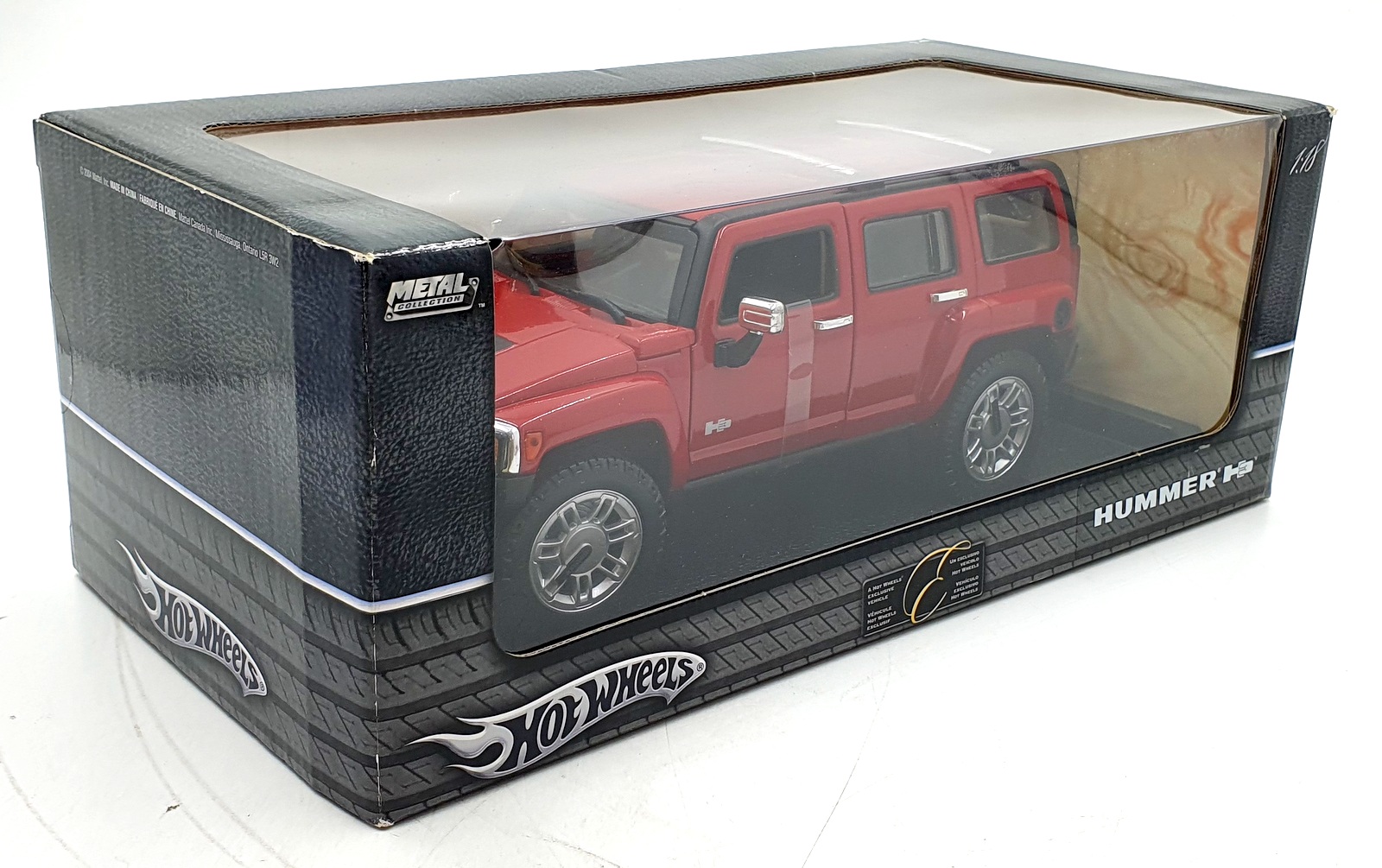 Hot Wheels 1/18 Scale Diecast G7219 - Hummer H3 - Red Hot Wheels 1/18 Scale Diecast G7219 - Hummer H3 - Red