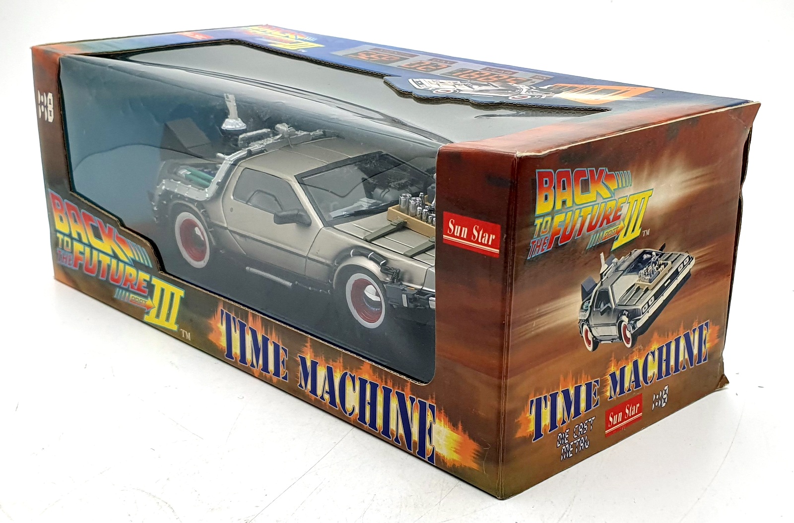 Sun Star 1/18 Scale 2712 Back To The Future Part 3 Time Machine