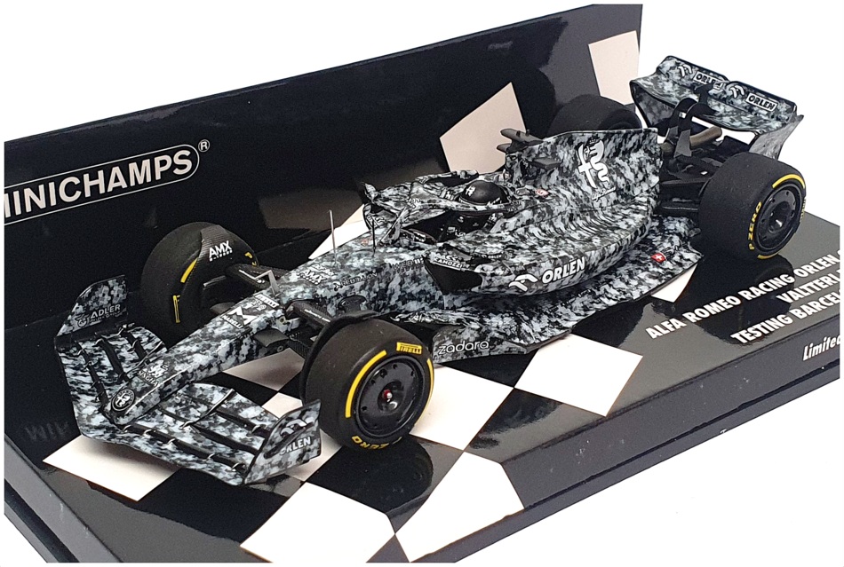 Minichamps 1/43 Scale 417 229977 F1 Alfa Romeo C42 Testing Barcelona 2022 Bottas