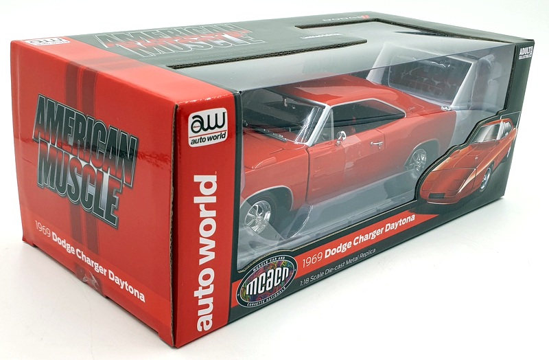 Auto World 1/18 Scale AMM1324/06 - 1969 Dodge Charger Daytona - Red