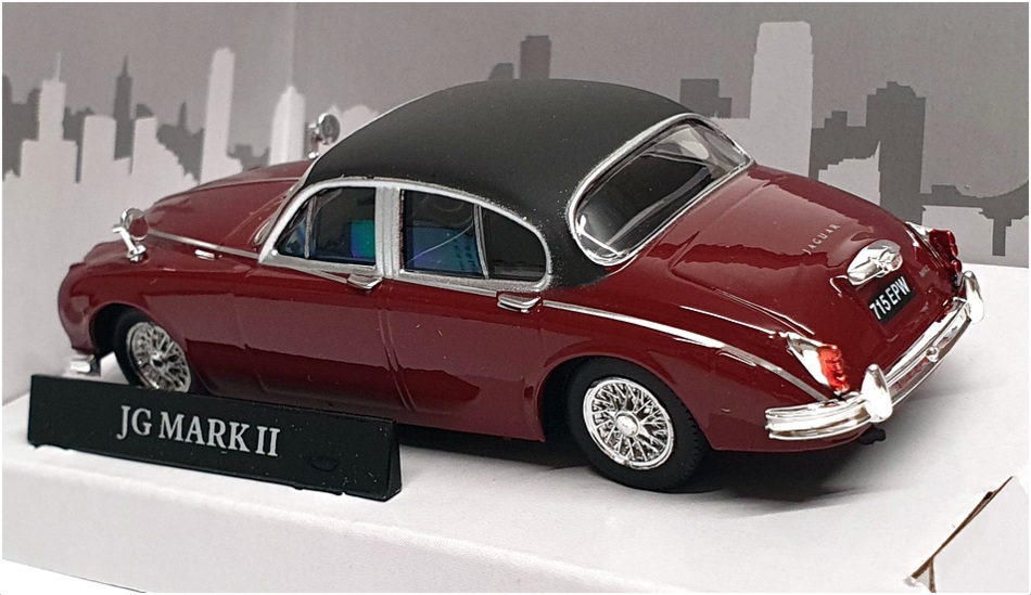 Cararama 1/43 Scale Diecast 4-16741 - Jaguar Mk2 - Maroon/Black