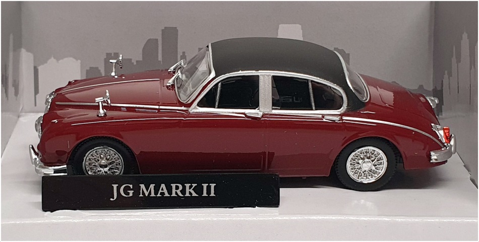 Cararama 1/43 Scale Diecast 4-16741 - Jaguar Mk2 - Maroon/Black