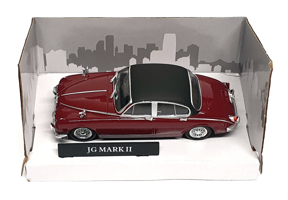 Cararama 1/43 Scale Diecast 4-16741 - Jaguar Mk2 - Maroon/Black