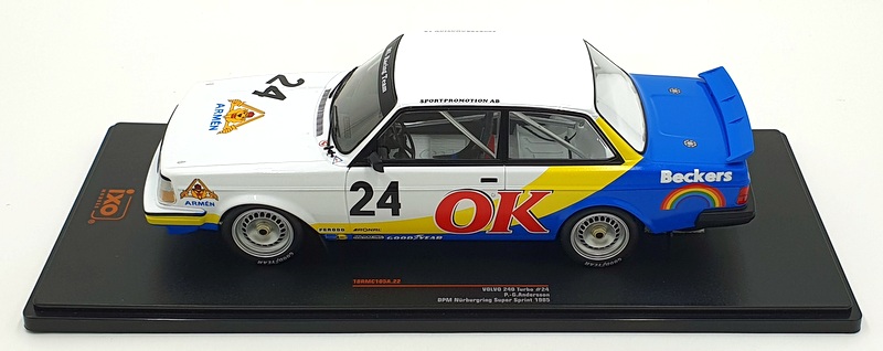 IXO Models 1/18 Scale 18RMC105A Volvo 240 Turbo DPM 1985 #24 Andersson