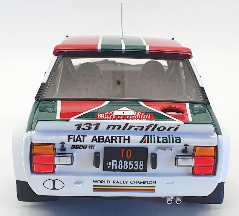 京商　FIAT131 ABARTH 1978 1/18 中古品 Kyosho 1/18 Scale Model Car 08376B - Fiat 131 Abarth 1978 Portugal