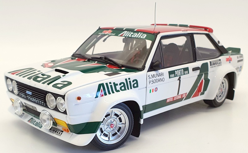 京商　FIAT131 ABARTH 1978 1/18 中古品 Kyosho 1/18 Scale Model Car 08376B - Fiat 131 Abarth 1978 Portugal