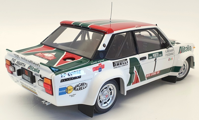Kyosho 1/18 Scale Model Car 08376B - Fiat 131 Abarth 1978 Portugal
