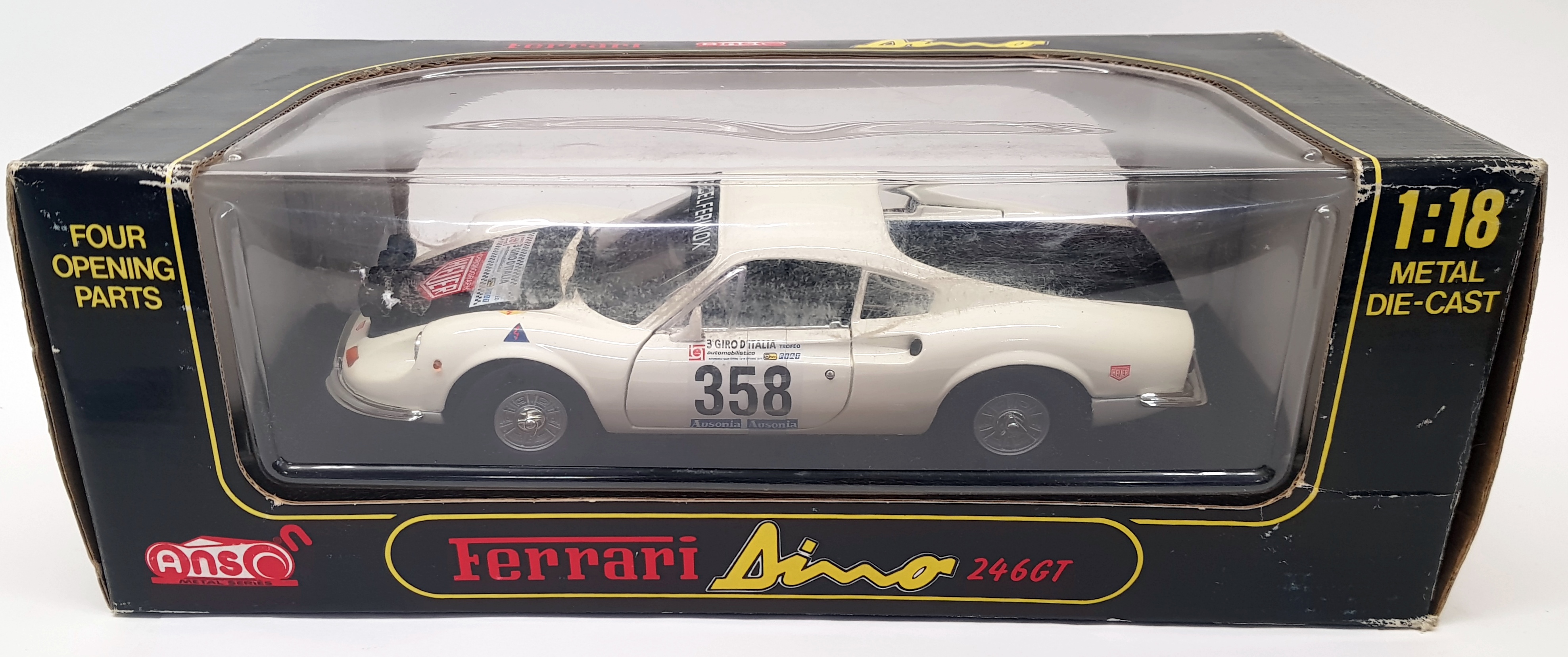 Ｓ★商品Ｎｏ.３３８５★Ａｎｓｏｎ☆フェラーリ・Ｄｉｎｏ―２４６ＧＴ☆１／１８ Ferrari Dino 246GT Yellow Anson 1/18 - YouTube