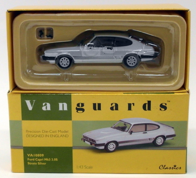 Vanguards 1/43 Scale Model Car VA10809 - Ford Capri Mk3 3.0S - Strato Silver