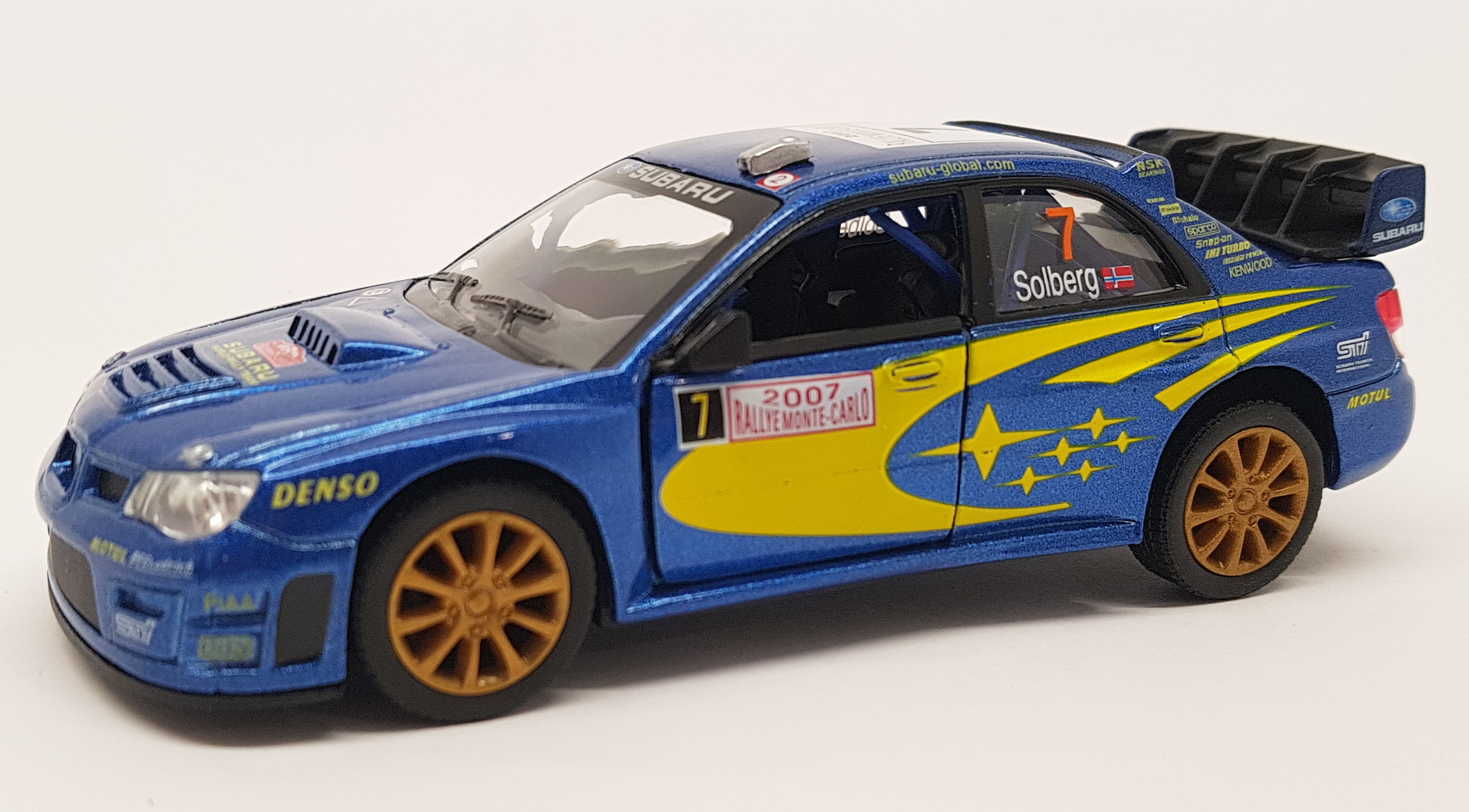 Subaru Impreza Wrc 07 Kinsmart Pull Back Go Metal Model Car Ebay