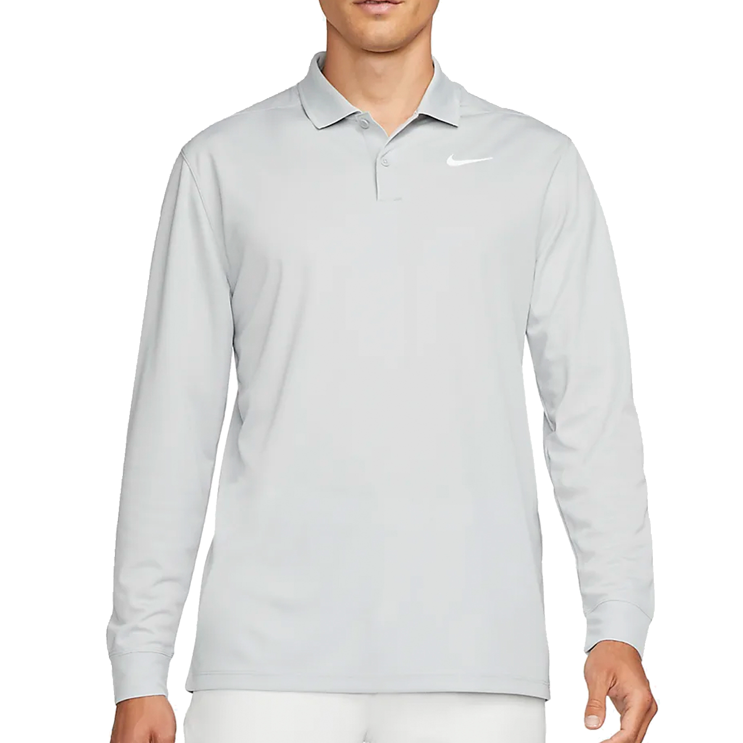 Nike Golf Dri-Fit Victory Long Sleeve Mens Polo Shirt  - Light Smoke Grey