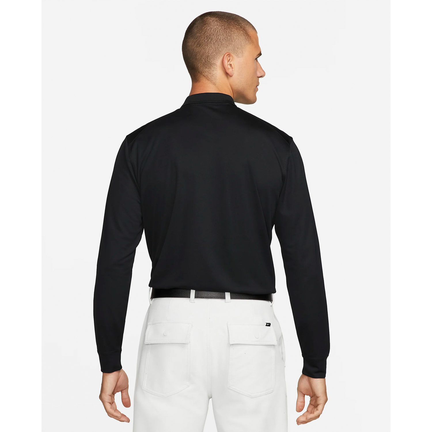 Nike Golf Dri-Fit Victory Long Sleeve Mens Polo Shirt  - Black