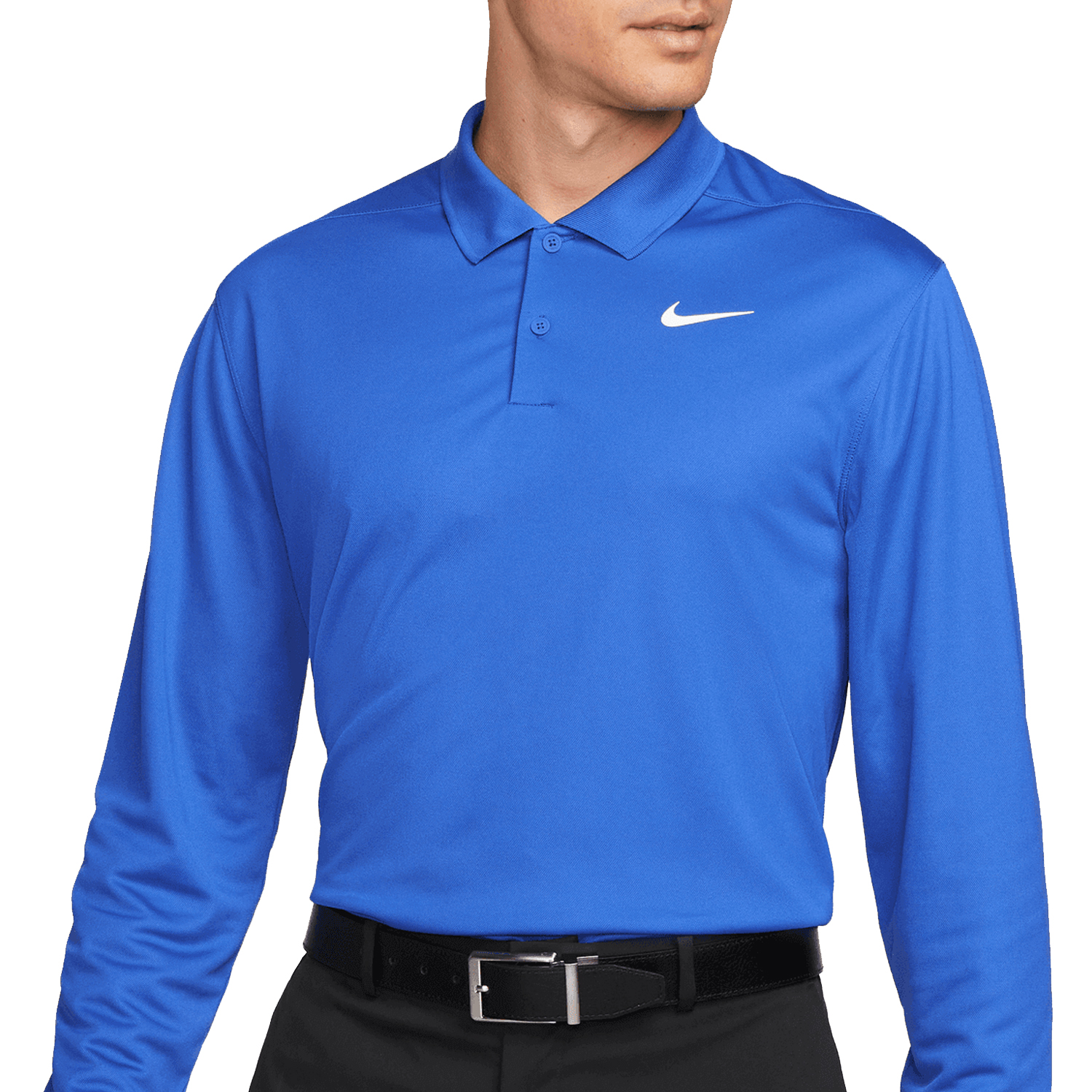 Nike Golf Dri-Fit Victory Long Sleeve Mens Polo Shirt  - Royal