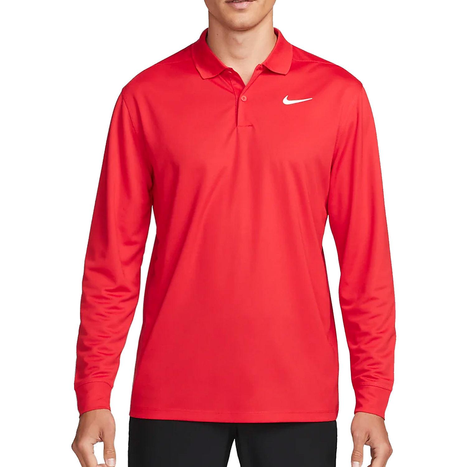 Nike Golf Dri-Fit Victory Long Sleeve Mens Polo Shirt  - University Red