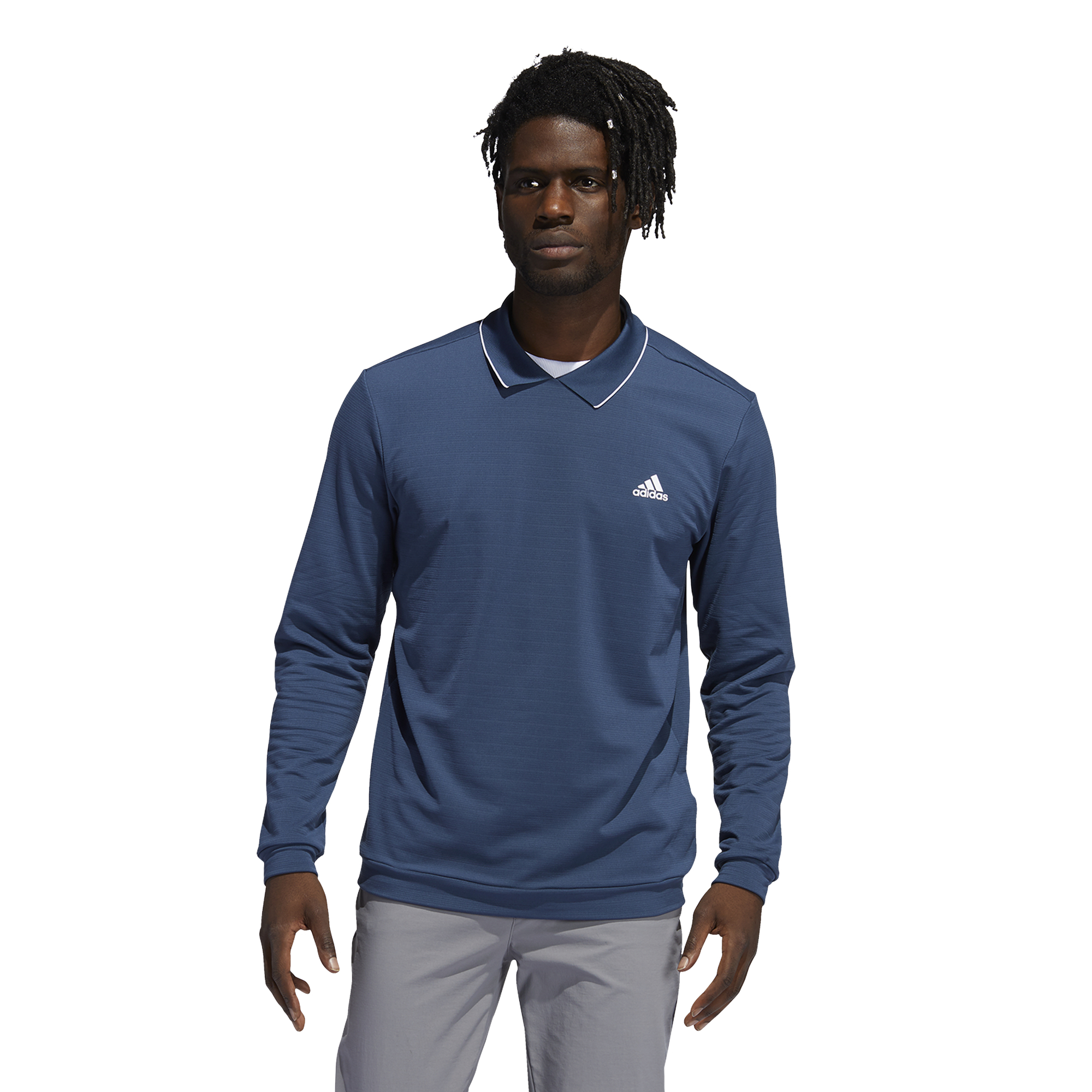 adidas Golf Thermal Primegreen Long Sleeve Polo Shirt Scratch72