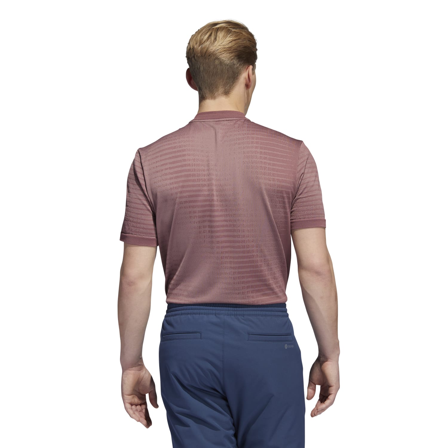 adidas Mens Statement Seamless Golf Polo Shirt  - Quiet Crimson