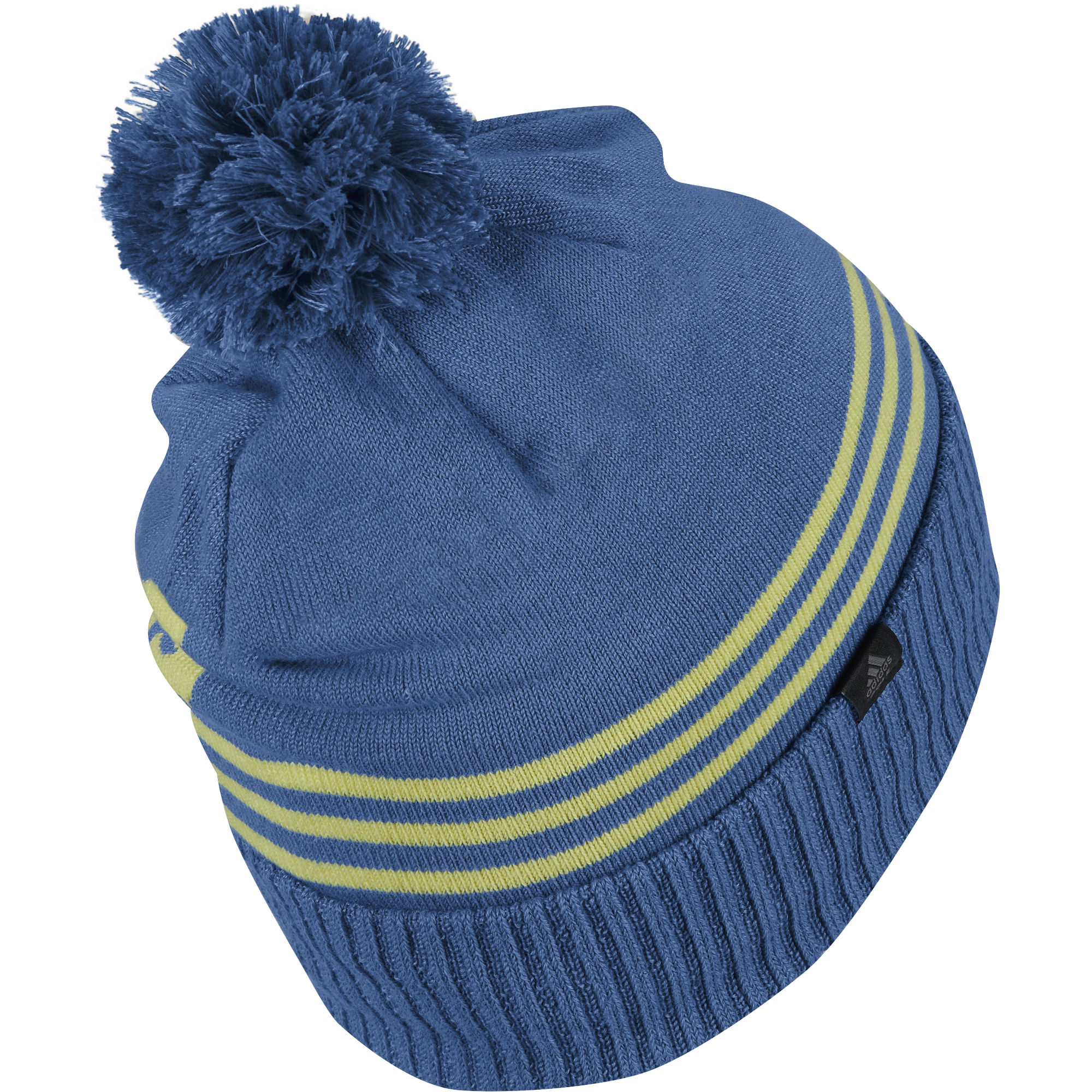 adidas Golf Mens Font Pom Beanie Thermal Warm Winter Hat  - Focus Blue