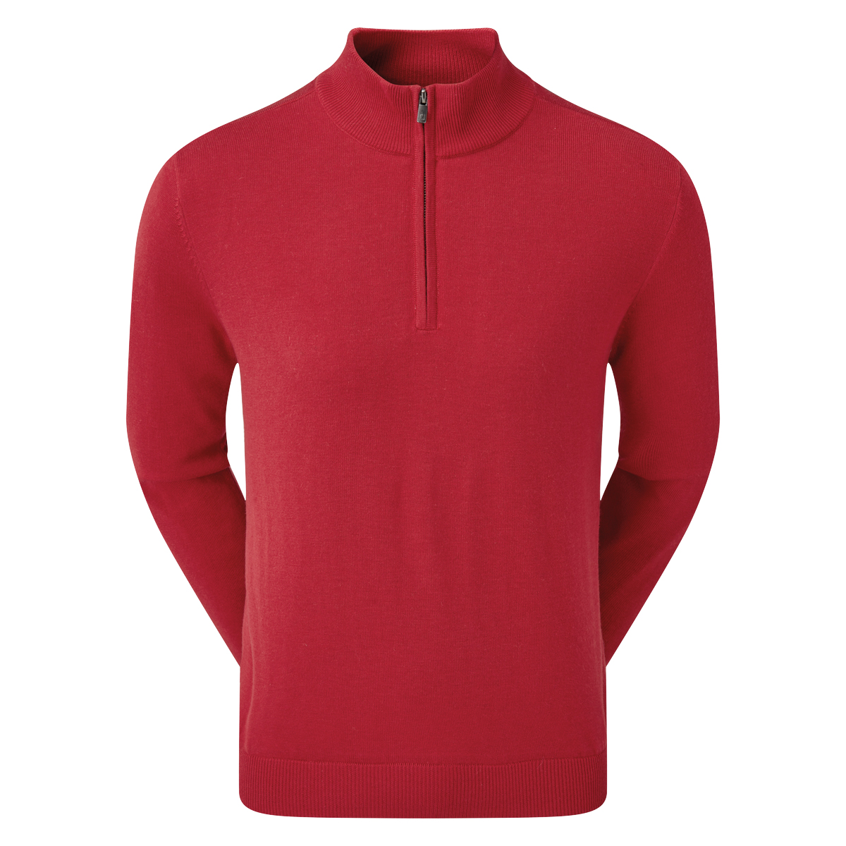 FootJoy Mens Wool Blend 1/2 Zip Lined Golf Sweater Pullover  - Red