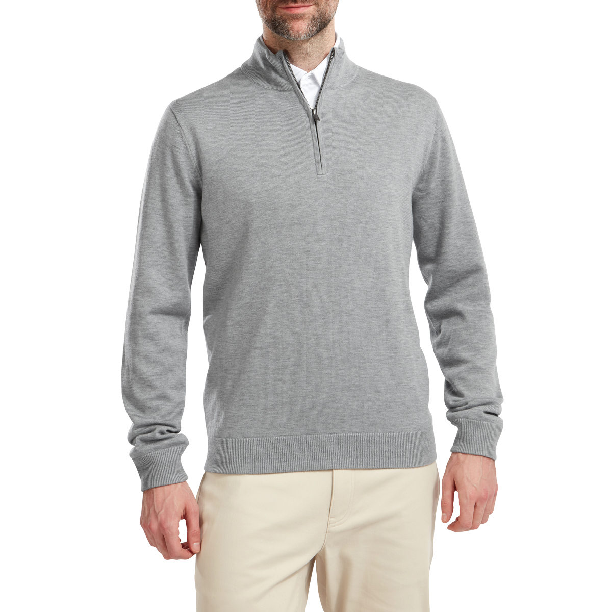 FootJoy Mens Wool Blend 1/2 Zip Lined Golf Sweater Pullover 