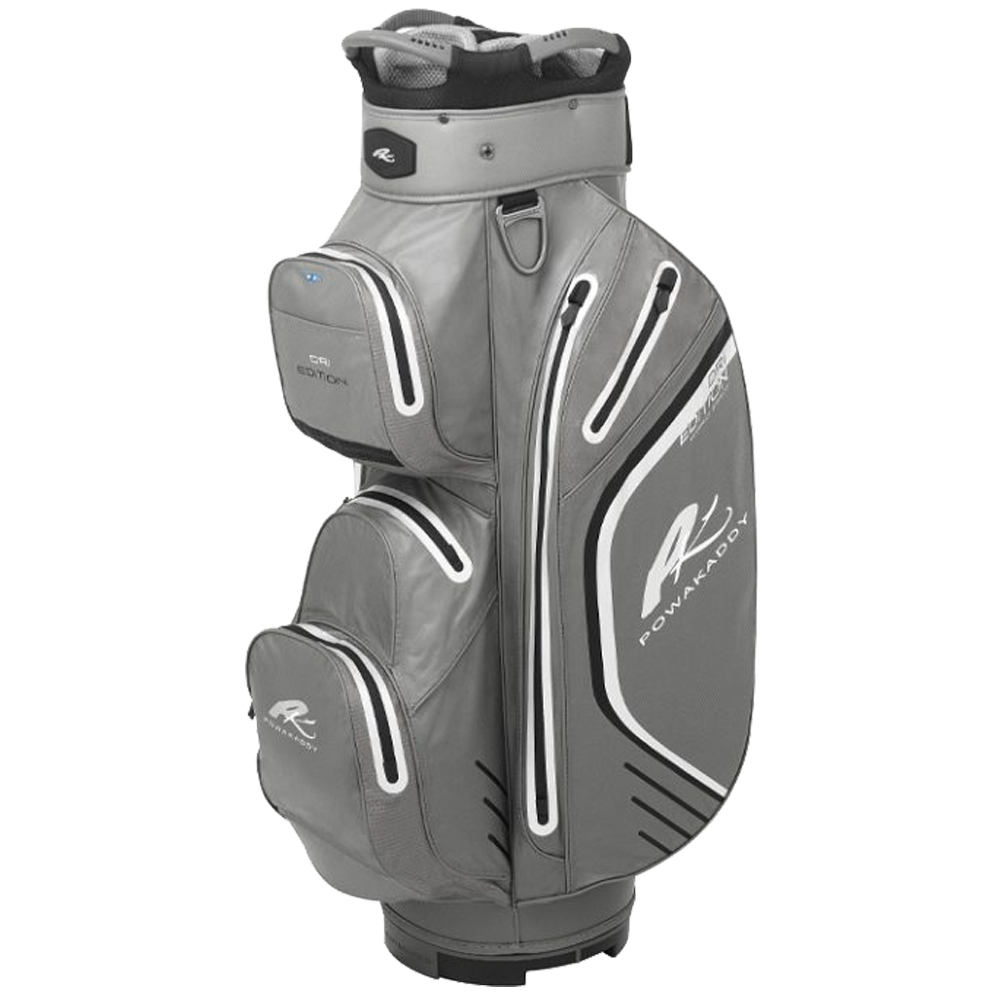 PowaKaddy Dri Edition Waterproof Golf Cart Bag  - Gunmetal/Black/Silver