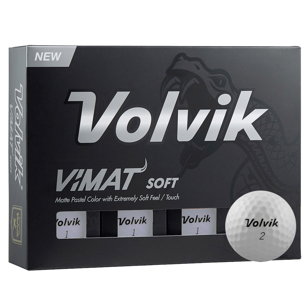 VOLVIK VIMAT SOFT MATTE FINISH GOLF BALLS  - White