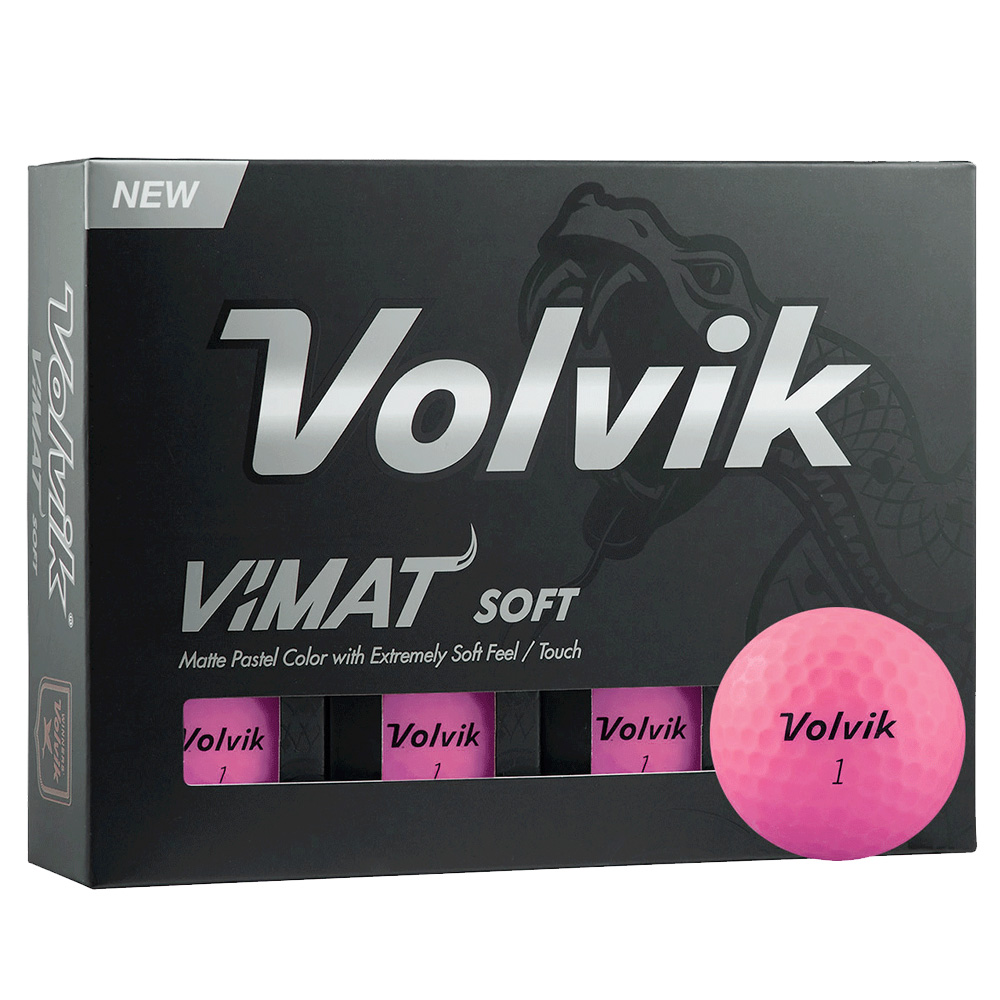 VOLVIK VIMAT SOFT MATTE FINISH GOLF BALLS  - Pink