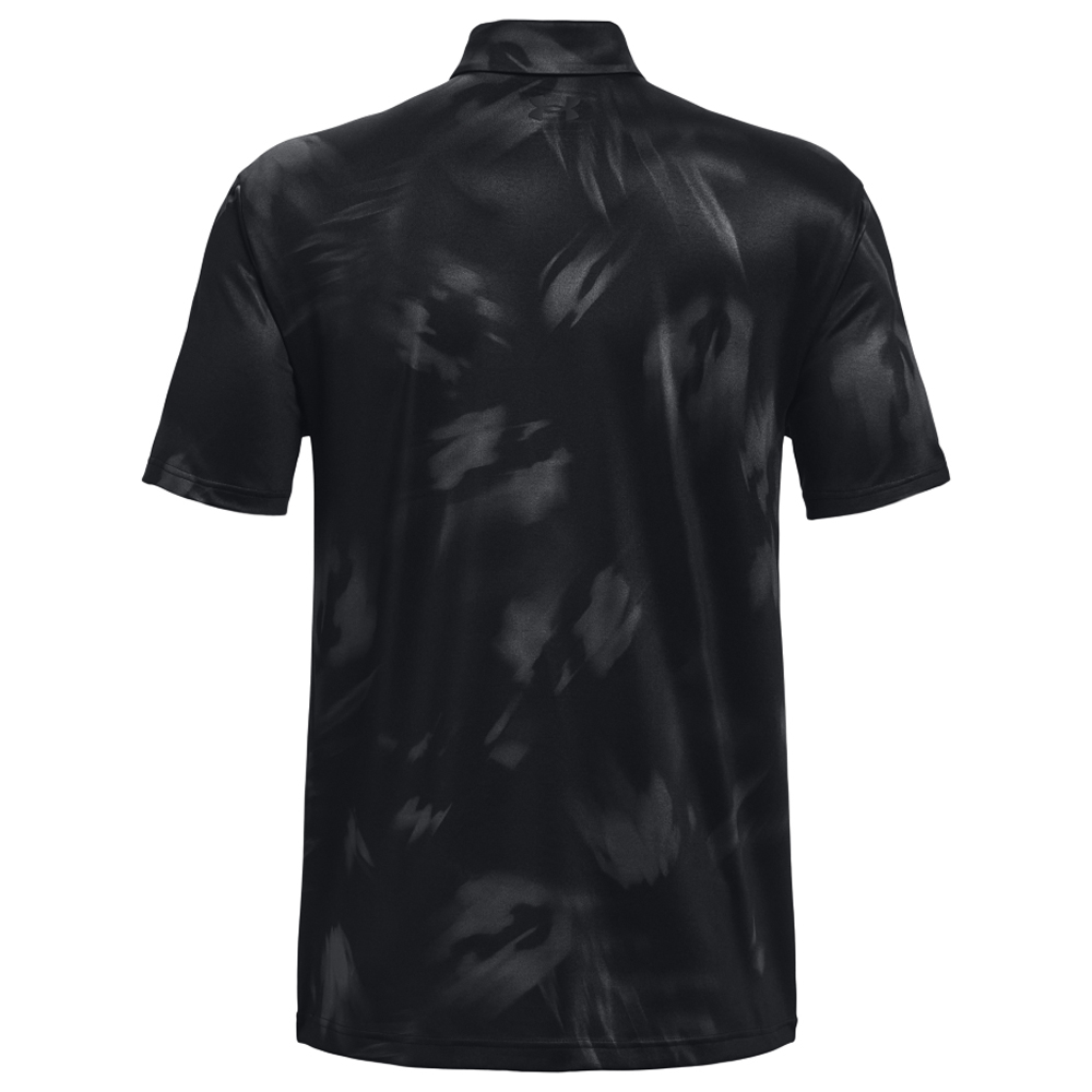 Under Armour Mens UA Playoff 2.0 Crocus Blur Golf Polo Shirt  - Black/Steel