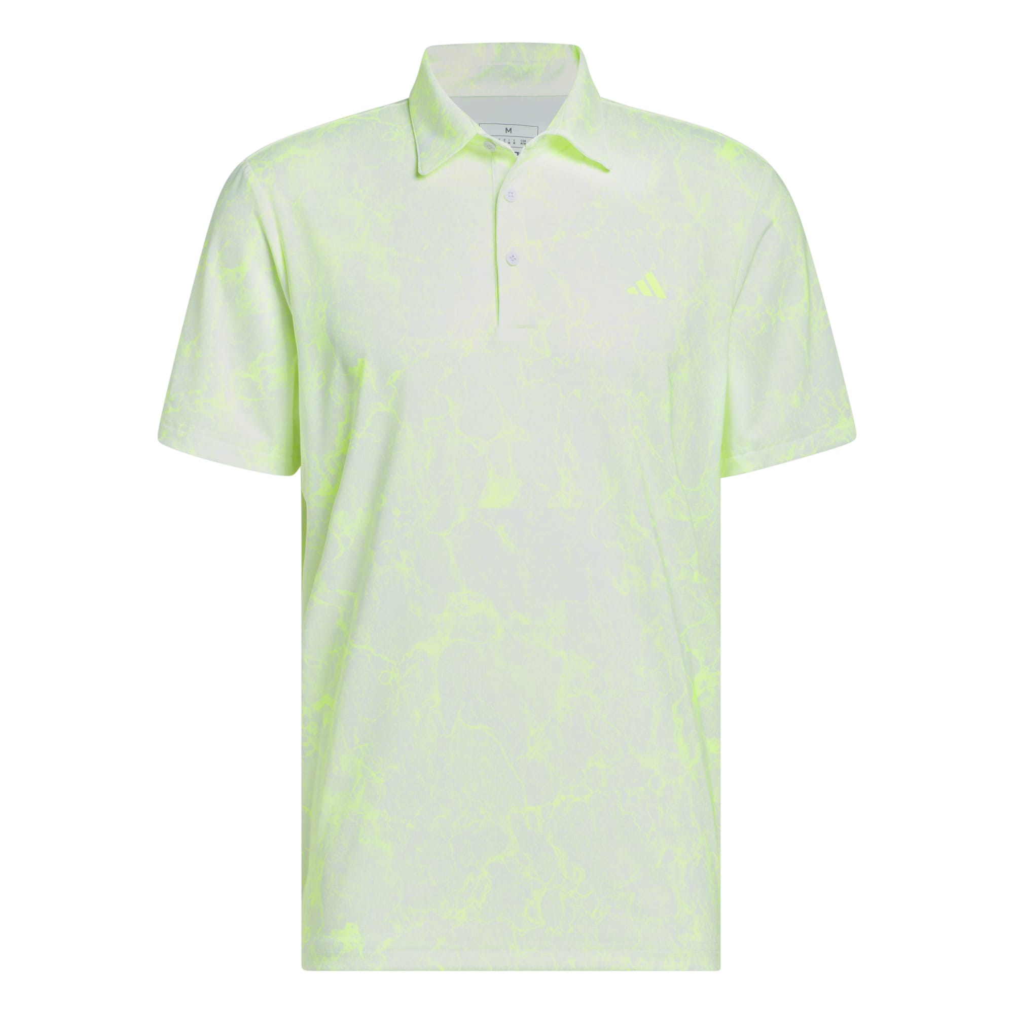adidas Golf Ultimate365 Print Polo Shirt  - White/Yellow