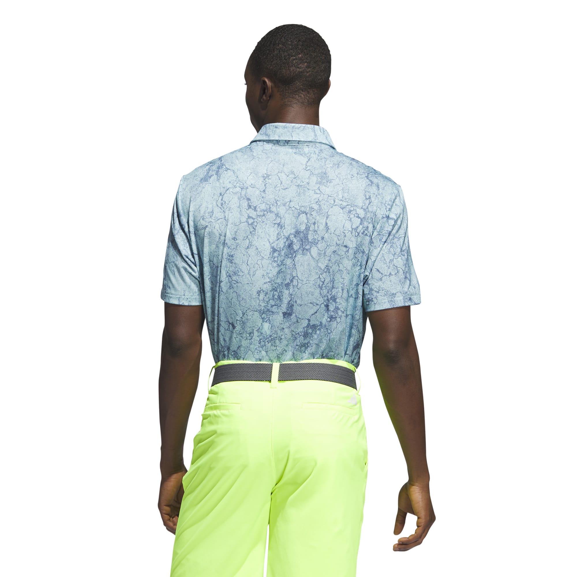 adidas Golf Ultimate365 Print Polo Shirt  - Semi Flash Aqua