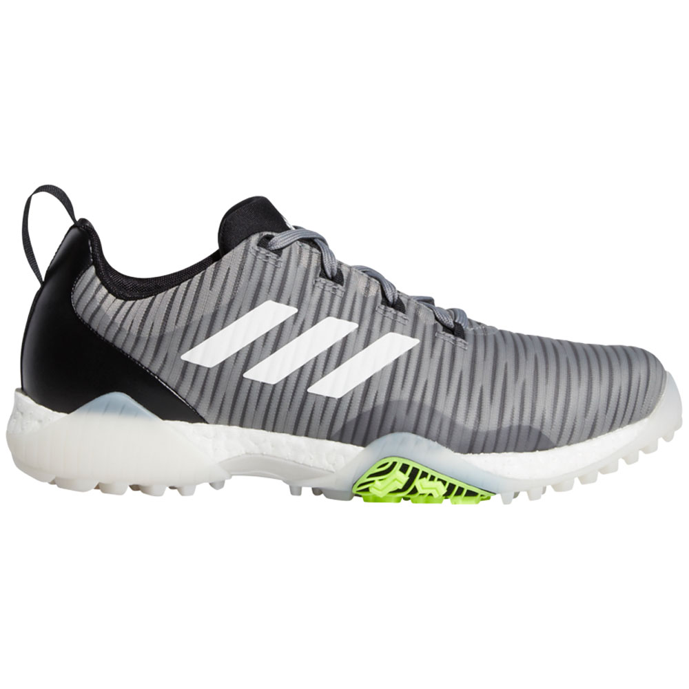 adidas CodeChaos Mens Spikeless Golf Shoes  - Grey Three/White/Signal Green