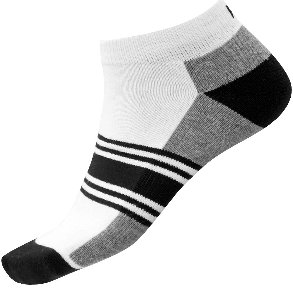 FootJoy Mens ProDry Fashion Sport Socks UK 6-11  - White/Grey/Black
