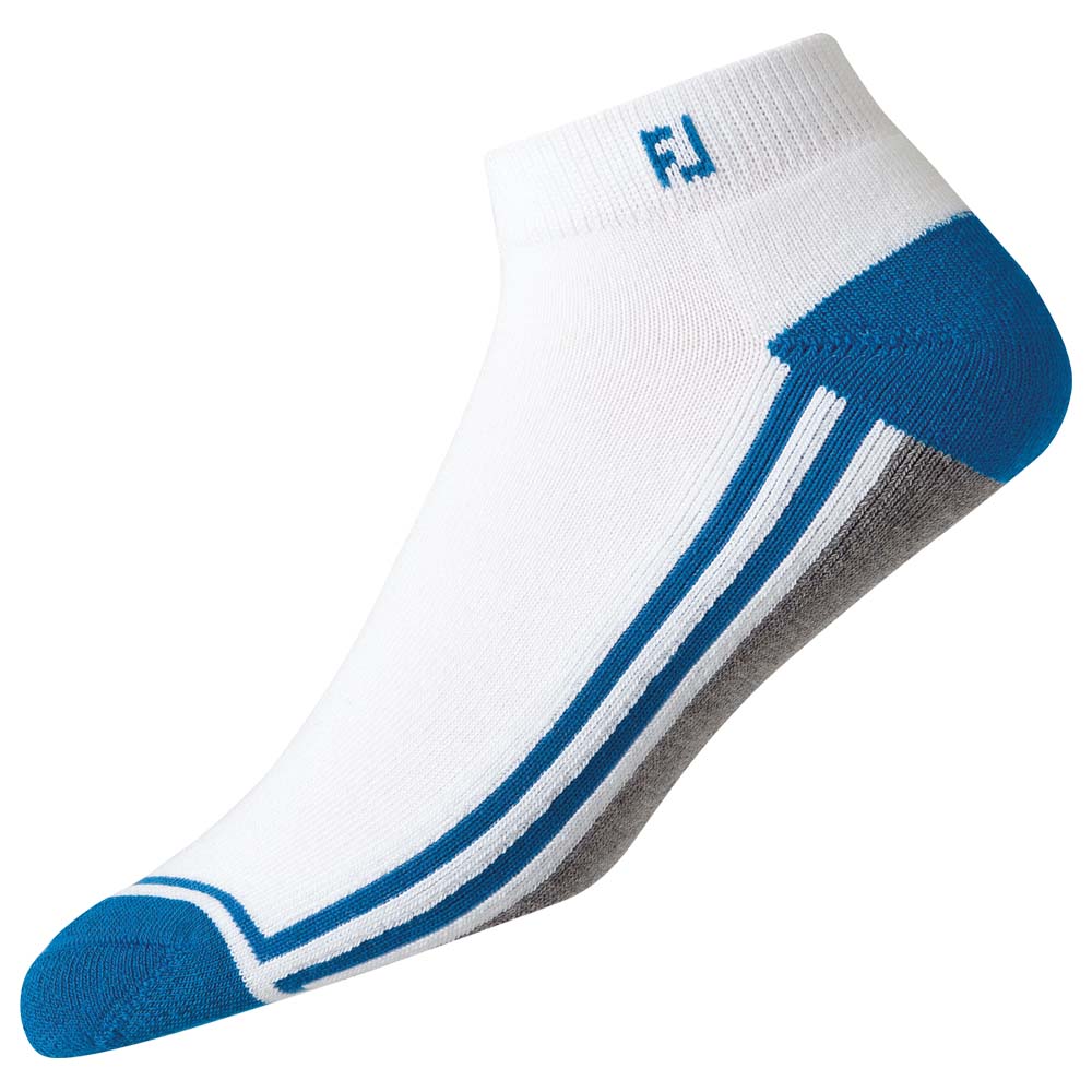 FootJoy Mens ProDry Fashion Sport Socks UK 6-11  - White/Blue/Grey