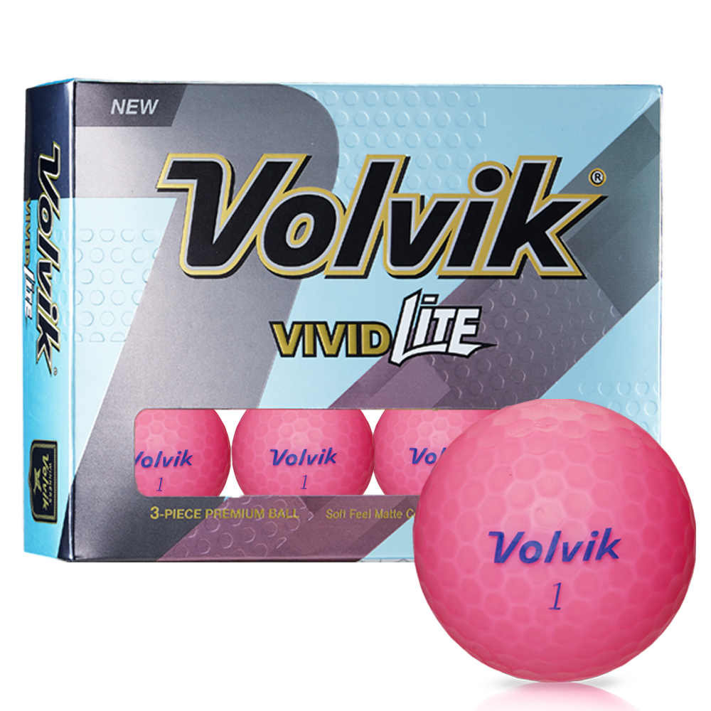 Volvik Vivid Lite Matte Finish Golf Balls  - Pink