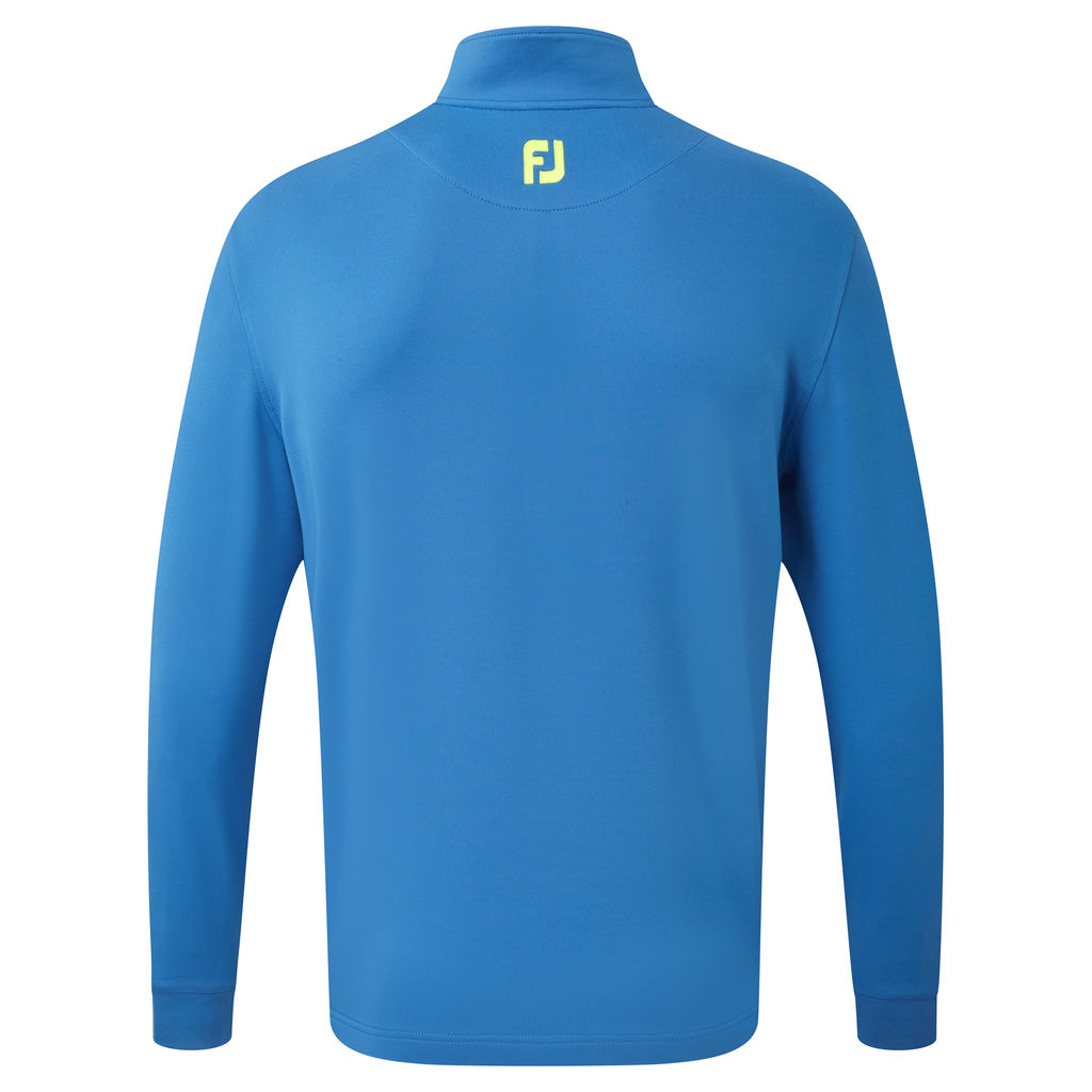 FootJoy Golf Jersey Chest Stripe Chillout Mens Sweater  - Blue Marlin/White/Citrus
