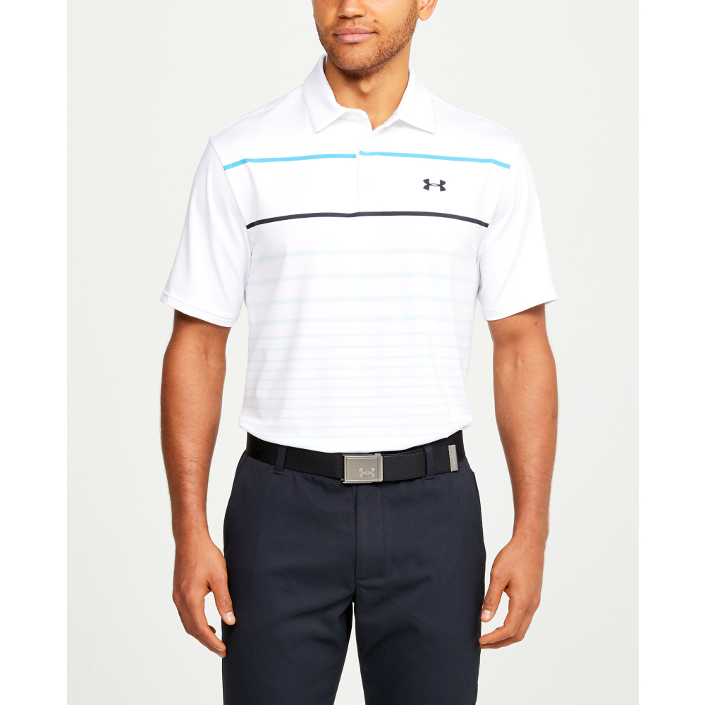 Under Armour Mens PlayOff Gradiated Chest Stripe Golf Polo Shirt 