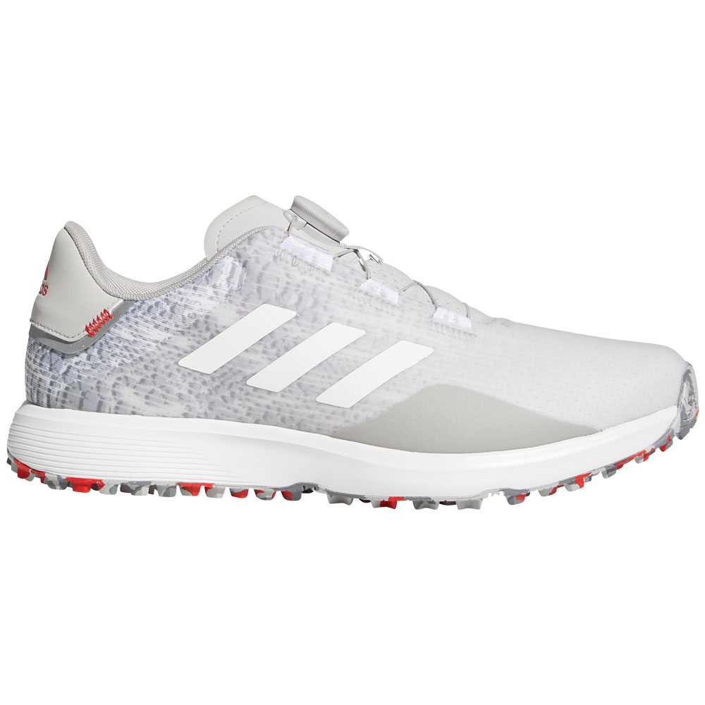 adidas S2G SL BOA Mens Spikeless Golf Shoes  - Grey Two/White/Grey Three