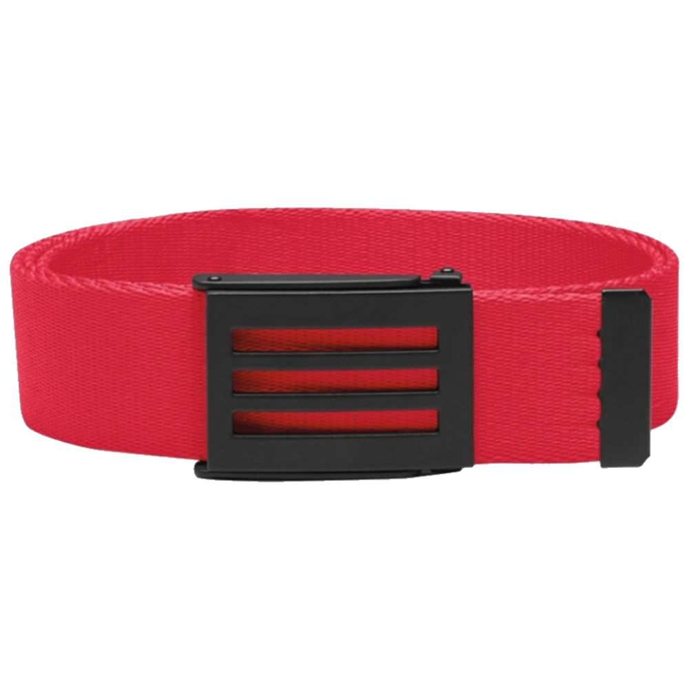 adidas Golf 3-Stripes Mens Webbing Belt  - Ray Red