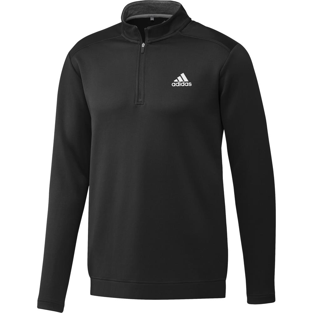 adidas Golf Club 1/4 Zip Mens Pullover  - Black