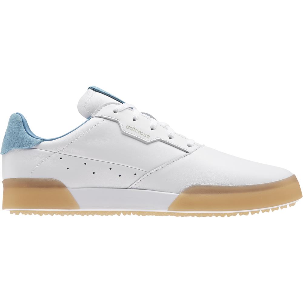 adidas Adicross Retro Mens Spikeless Golf Shoes  - White/Hazy Blue/Gum